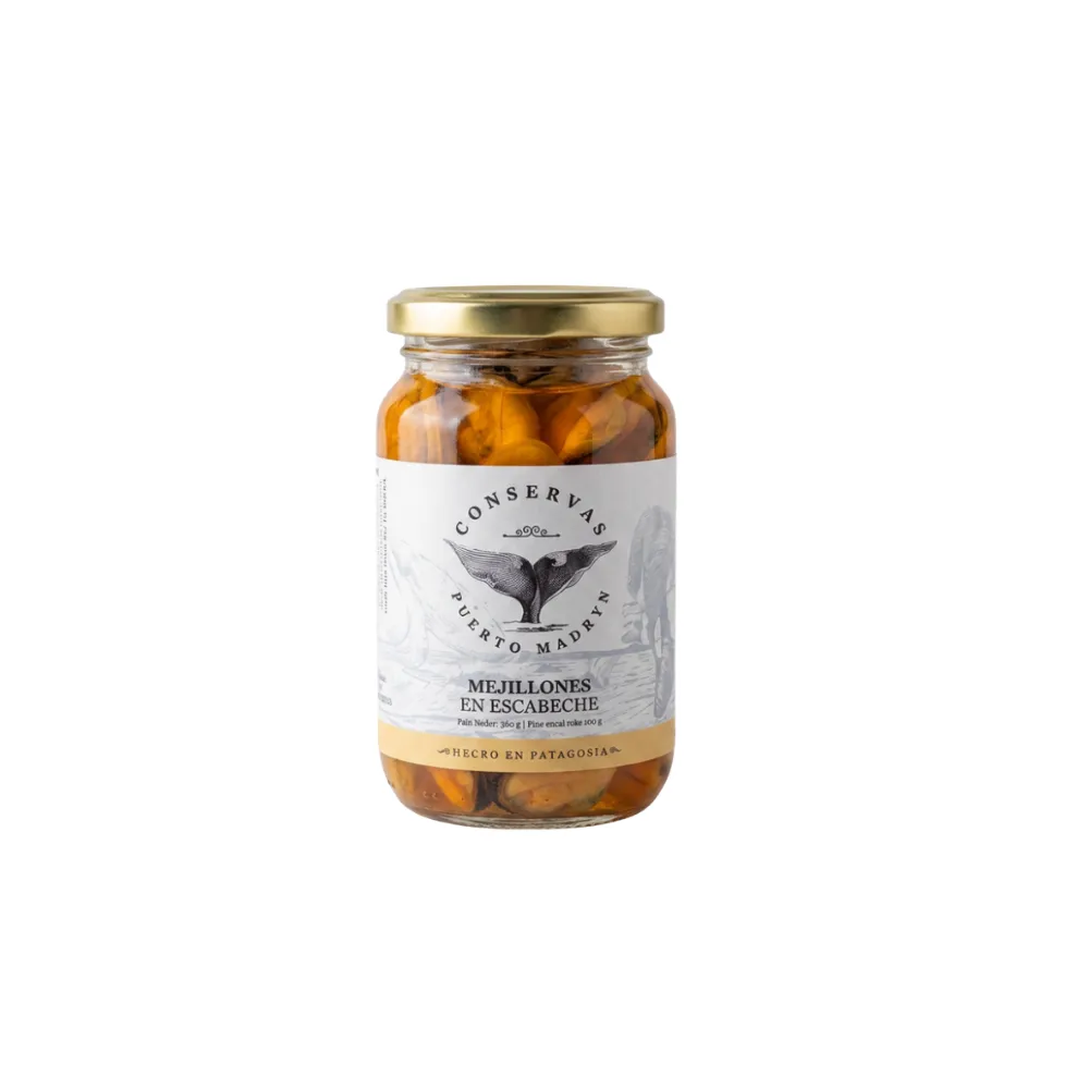 MEJILLONES EN ESCABECHE *360G CONSERVAS PUERTO MADRYN