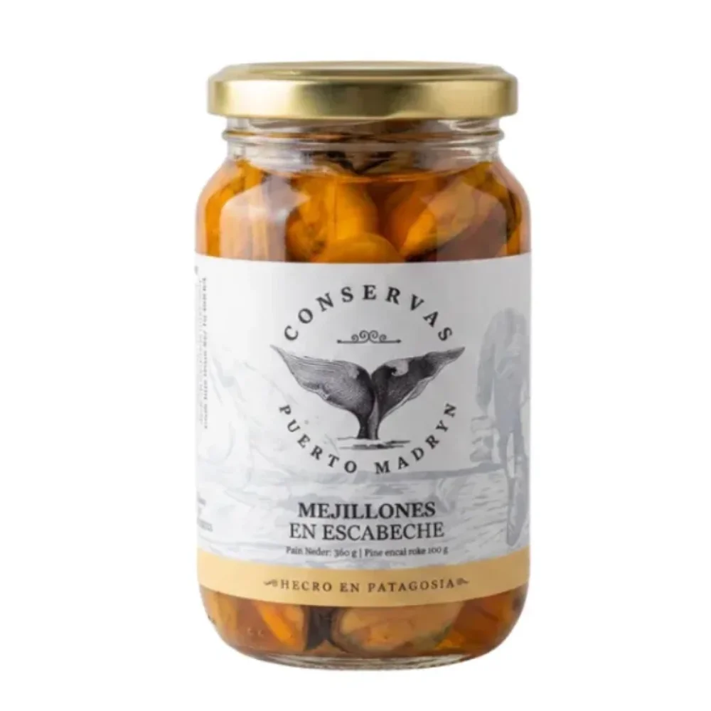 MEJILLONES EN ESCABECHE *360G CONSERVAS PUERTO MADRYN