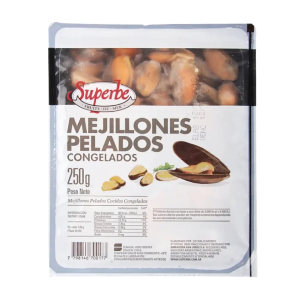 Mejillon Pelado Cocido 250G Superbe