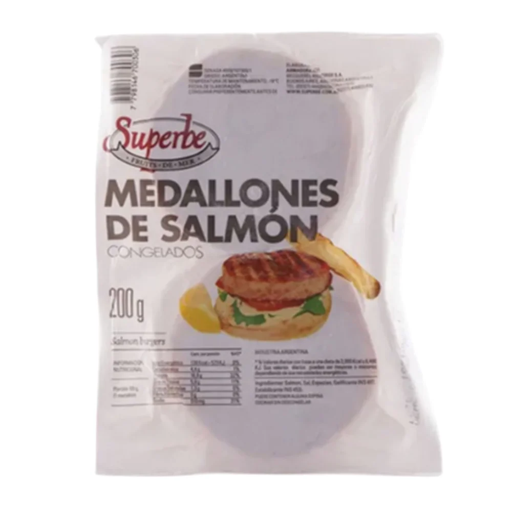 Medallones Naturales de Salmon 200G Superbe