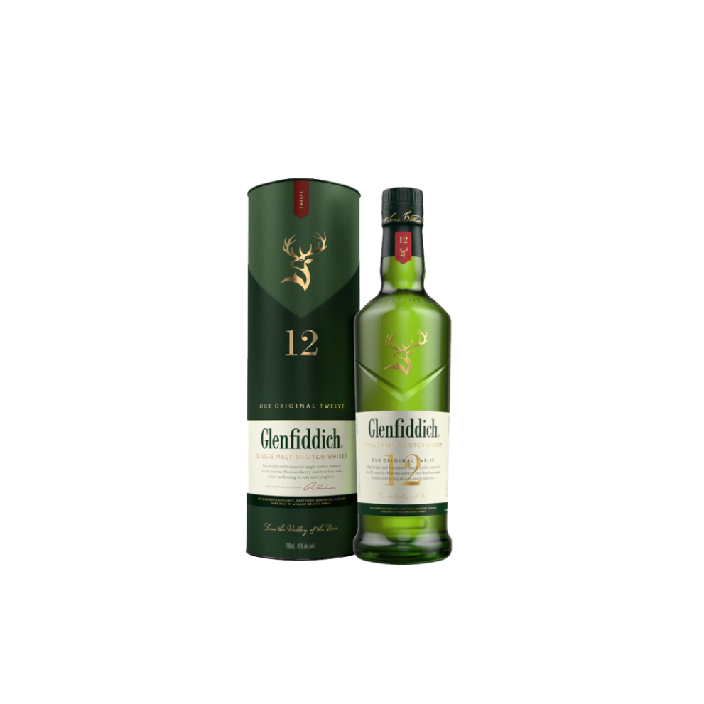 ESTUCHE TUBO WHISKY GLENFIDDICH MALT 12YO *750ML