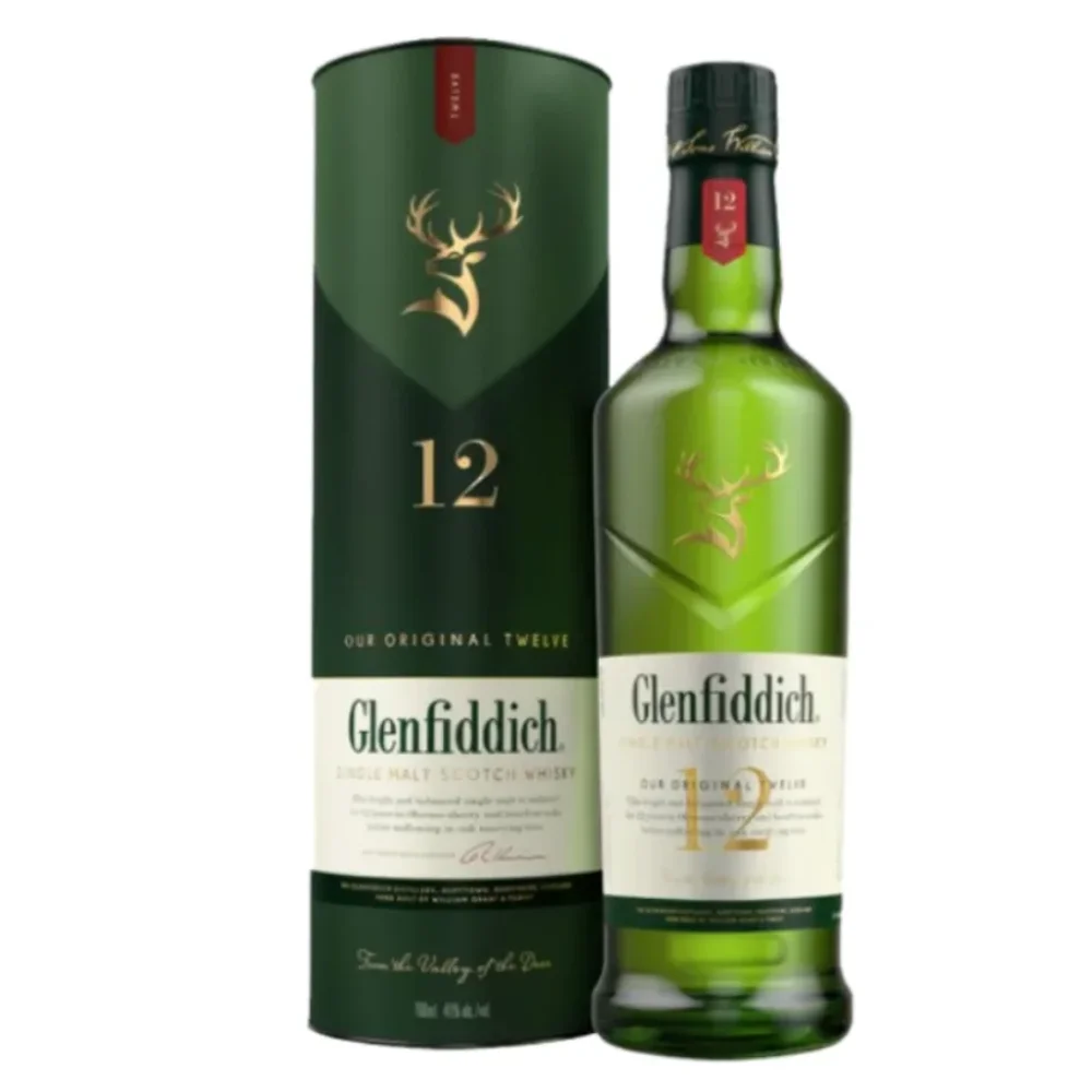 Estuche Tubo Whisky Glenfiddich Malt 12yo 750ML