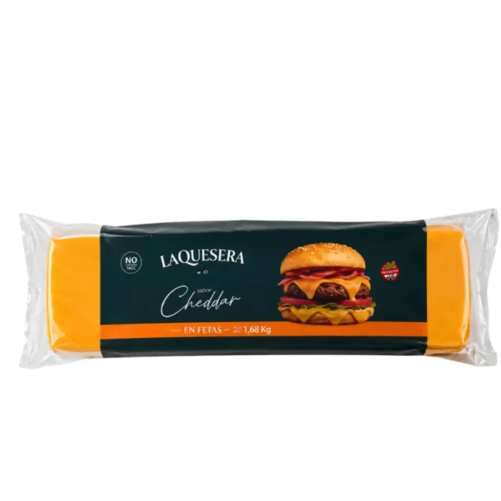 Queso Cheddar Paquete X 140 Fetas 1.68KG la Quesera