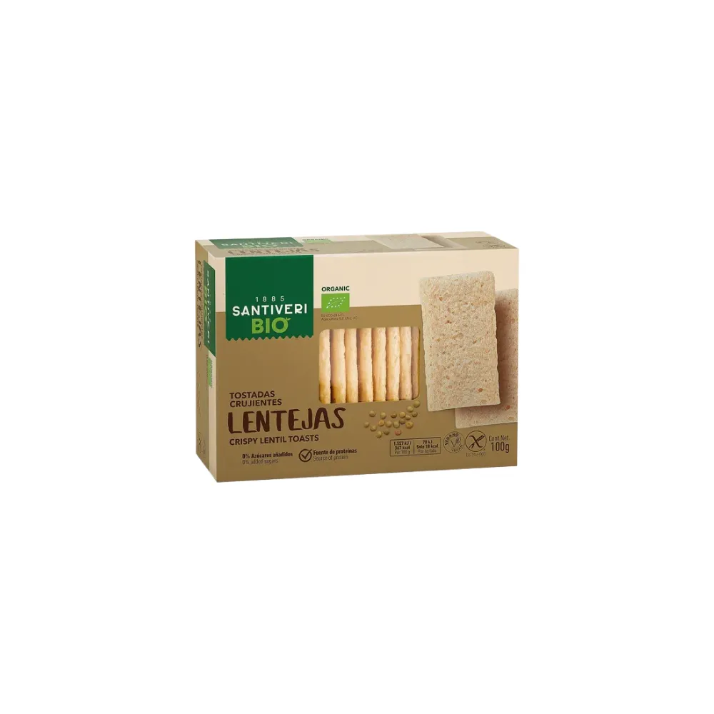 TOSTADAS DE LENTEJA *100GR SANTIVERI BIO