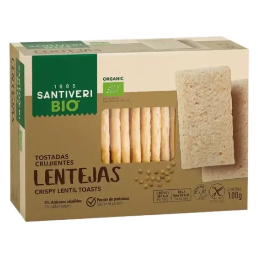 TOSTADAS DE LENTEJA *100GR SANTIVERI BIO