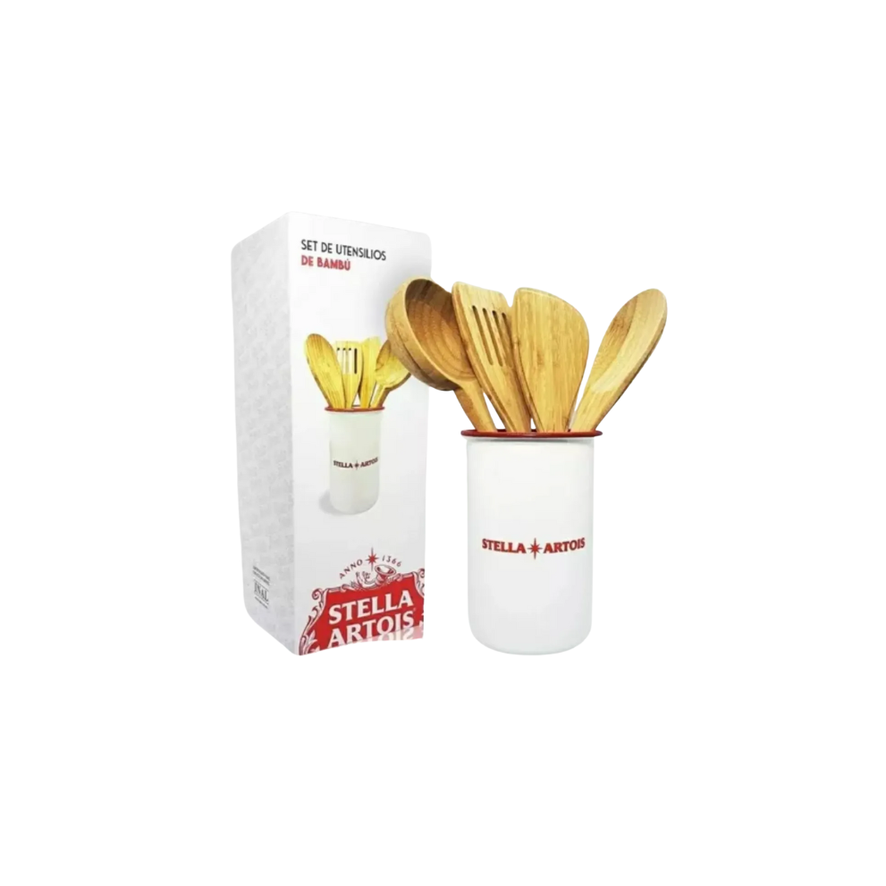 STELLA ARTOIS SET DE UTENSILIOS DE BAMBU