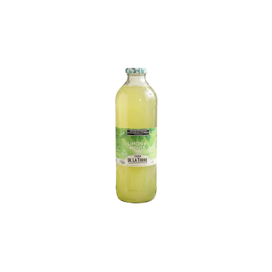 AGUA SABORIZADA LIMON Y MENTA ZERO *500ML CASA DE LA TORRE