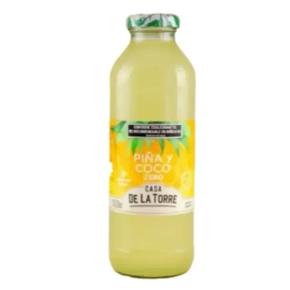 AGUA SABORIZADA PIÑA Y COCO ZERO *500ML CASA DE LA TORRE