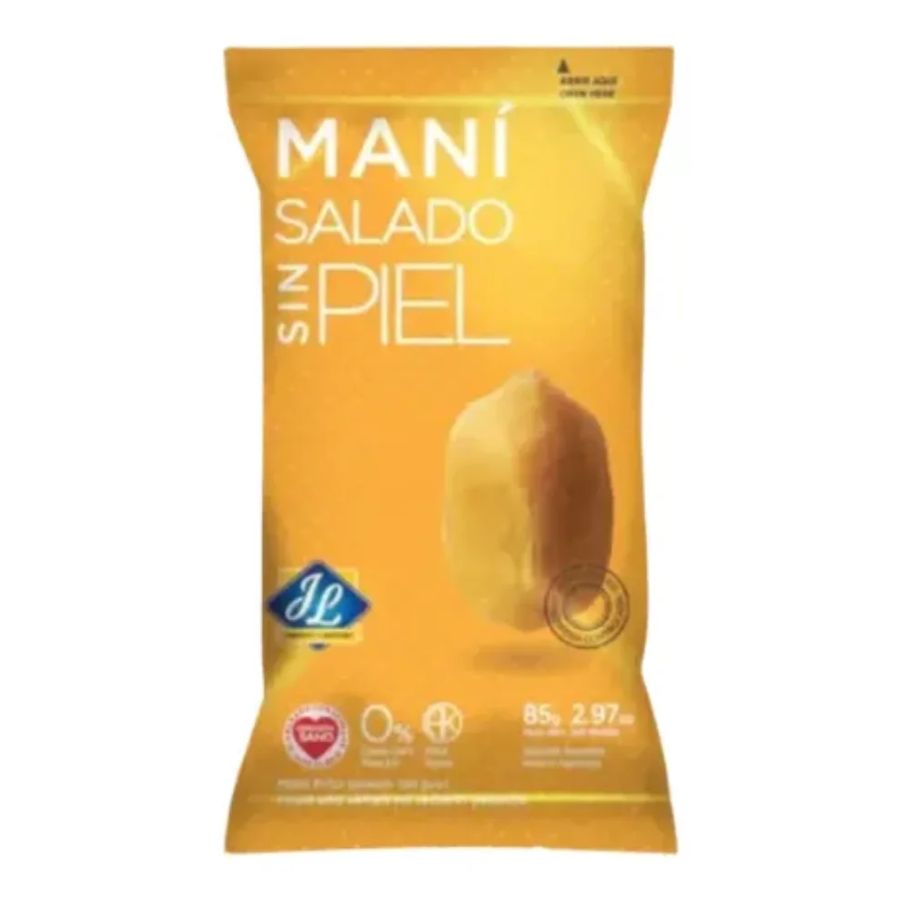 MANI FRITO SALADO SIN PIEL *85G JL