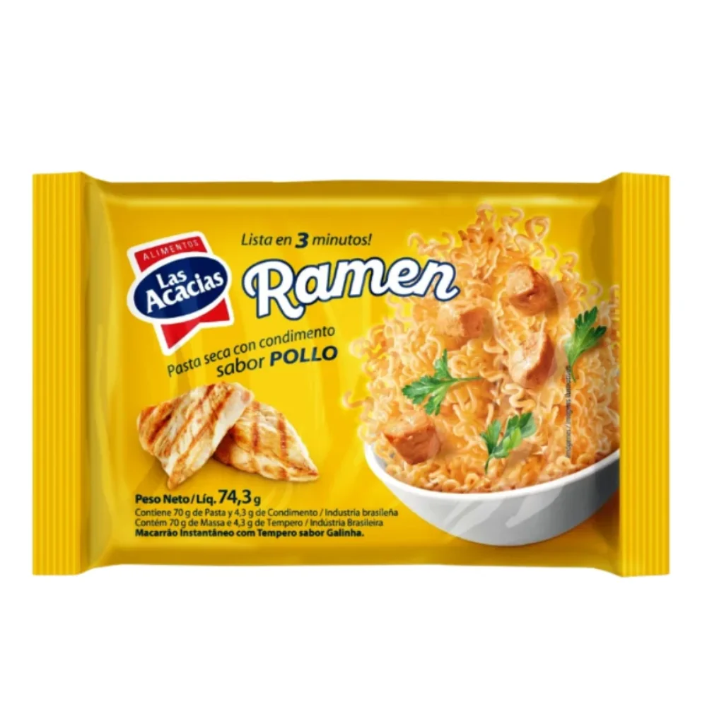 Ramen Sabor Pollo 74.3GR las Acacias