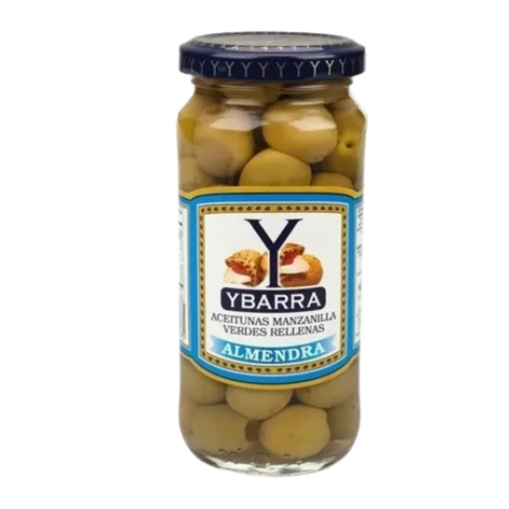 Aceitunas Rellenas con Almendras 240G Ybarra