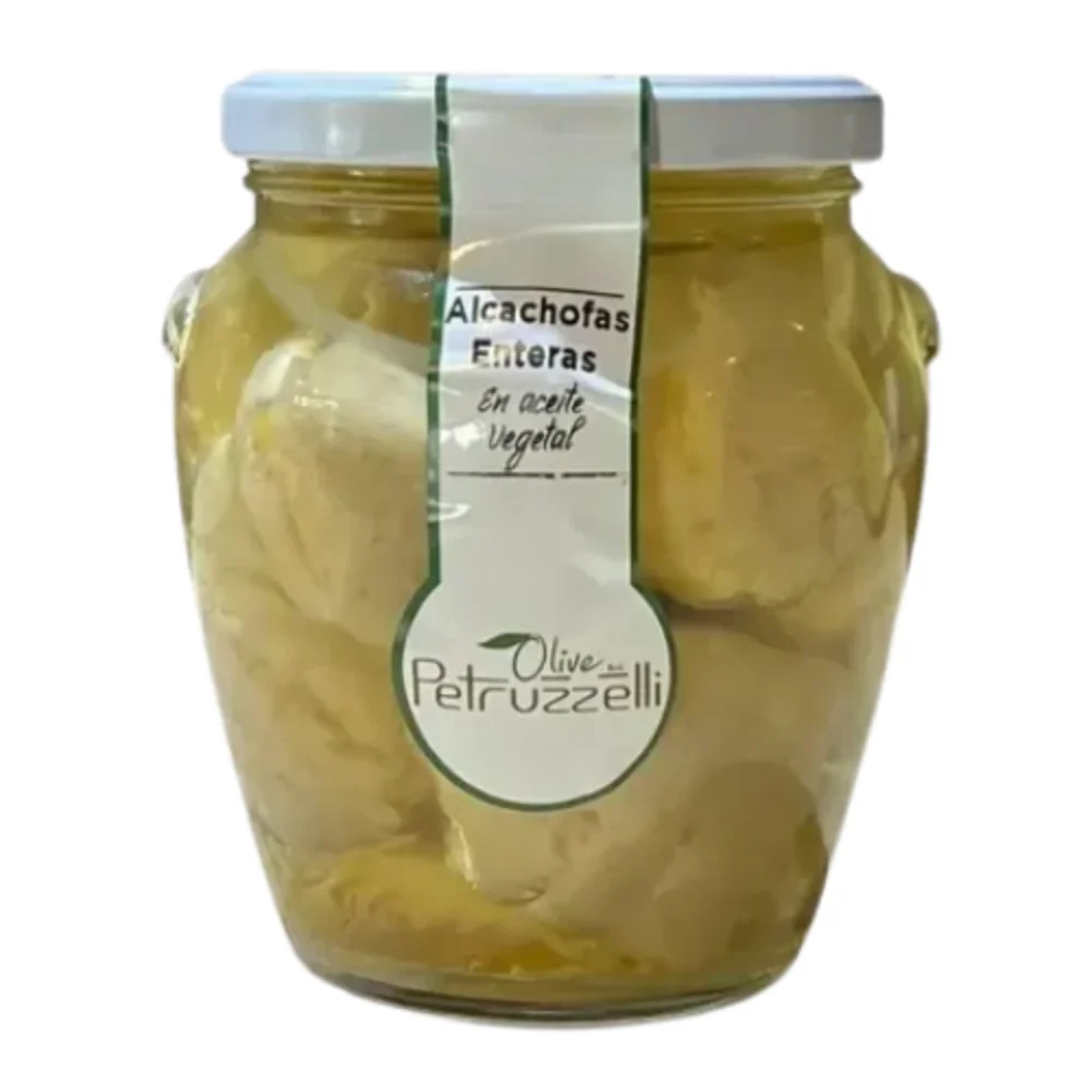 Alcachofas Enteras en Aceite Vegetal 550G Petruzzelli