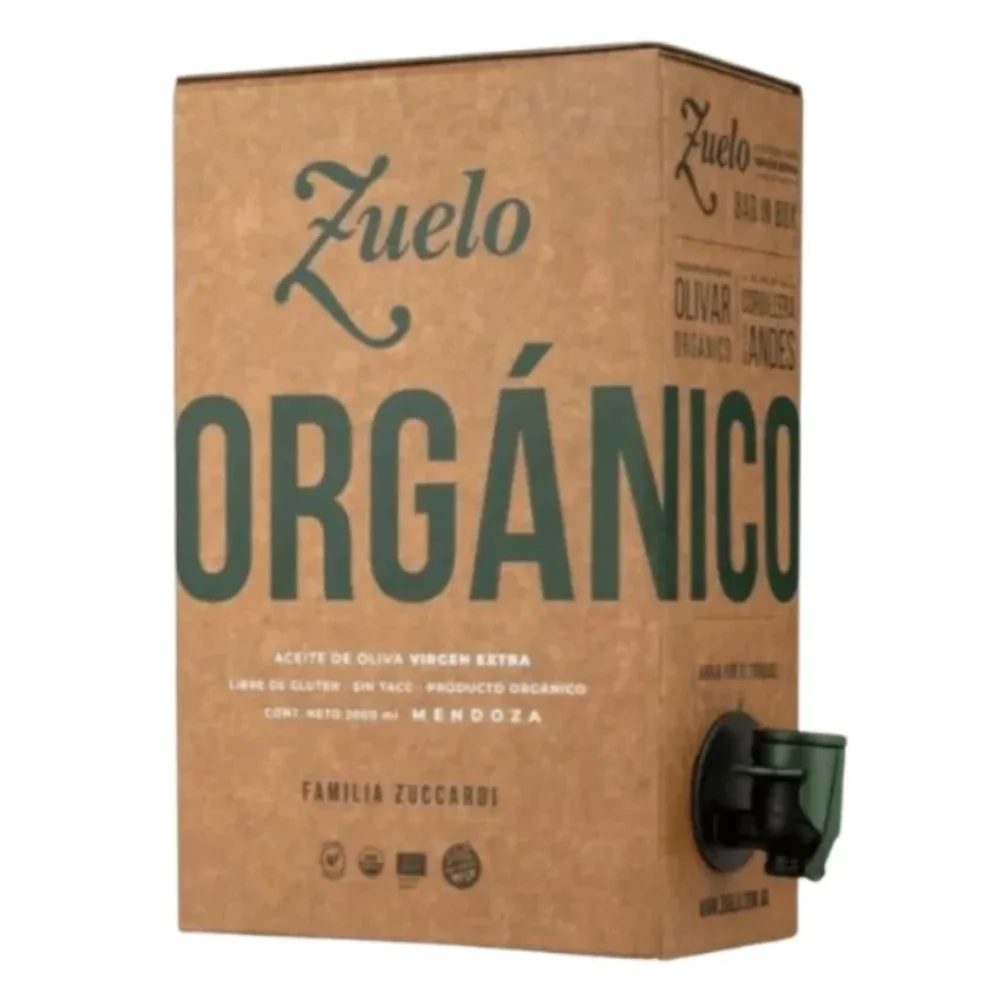 Aceite de Oliva V.E. Organico 2L Bag In Box Zuelo