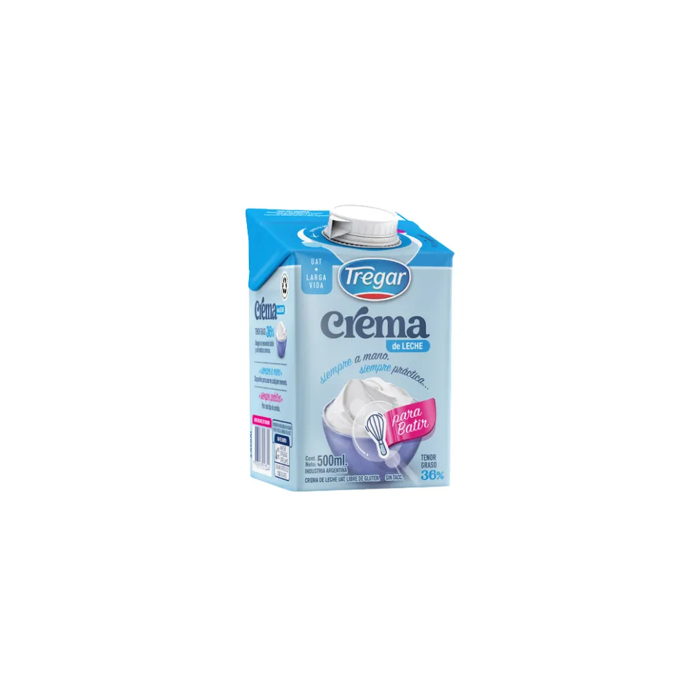 CREMA DE LECHE UAT 36% *500ML TREGAR