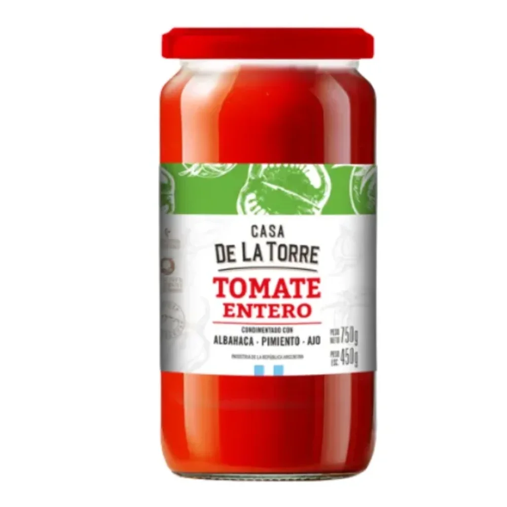 TOMATE ENTERO CONDIMENTADO *750G CASA DE LA TORRE