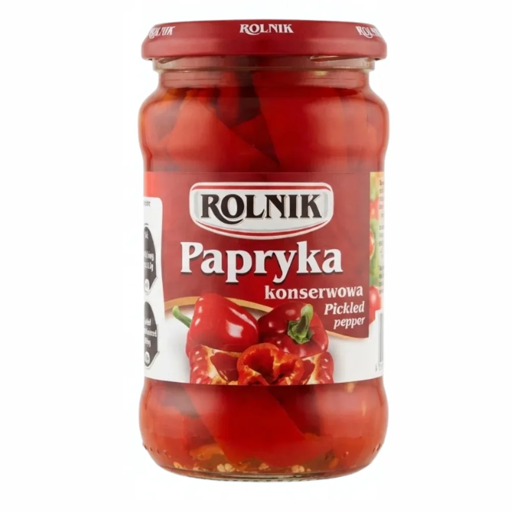 Pimientos en Cuartos en Salmuera y Vinagre con Azucar y Especias 340G Rolnik