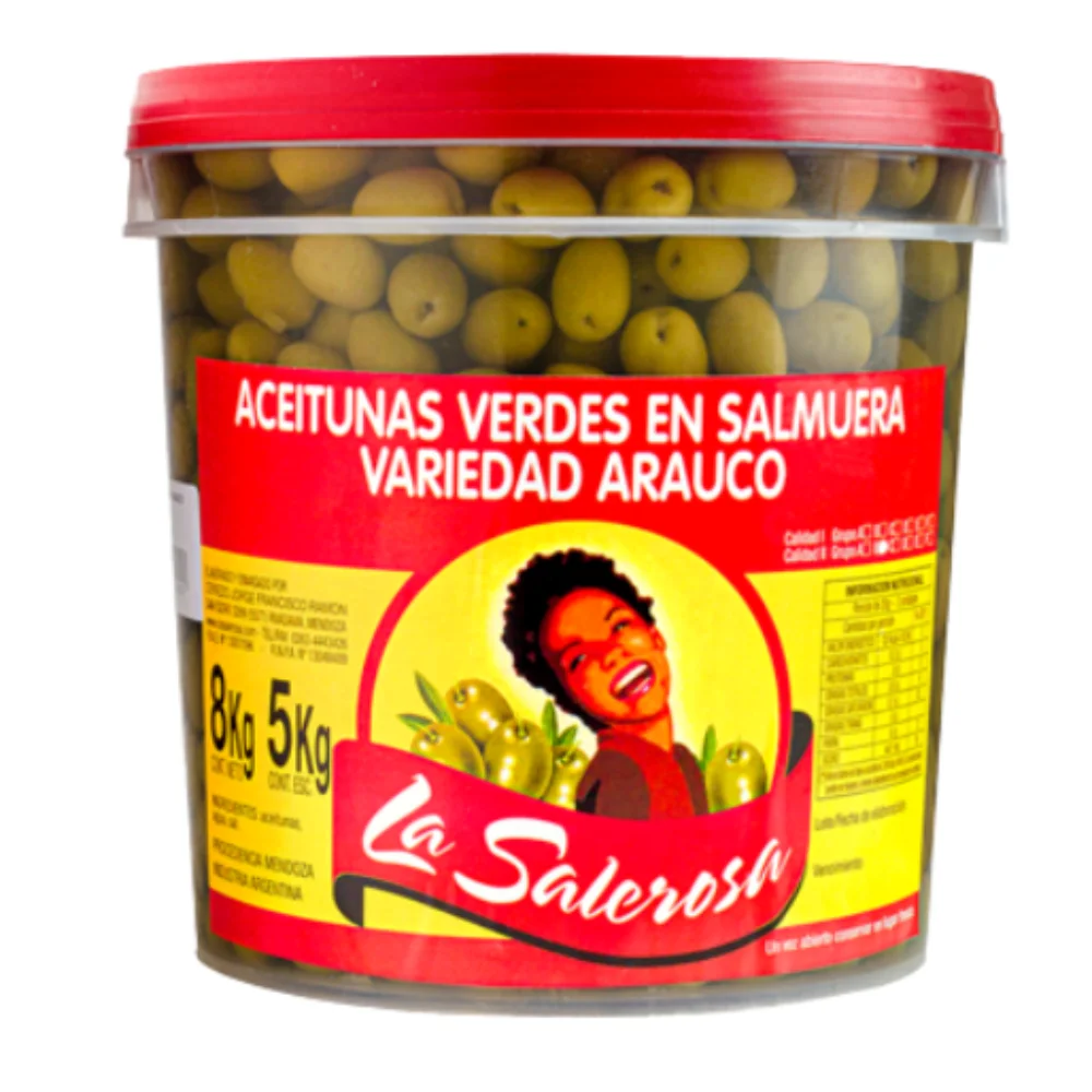 Aceitunas Verdes Arauco N° 2 5KG la Salerosa
