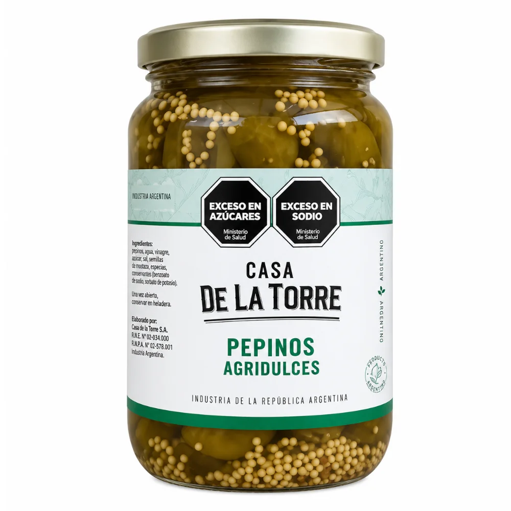 Pepinos Agridulce en Vinagre 800G Casa de la Torre