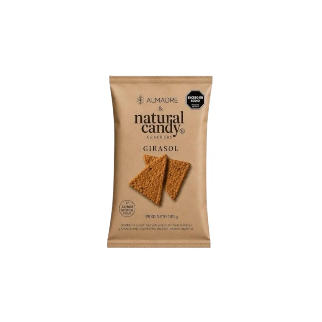 CRACKERS GIRASOL *100GR NATURAL CANDY