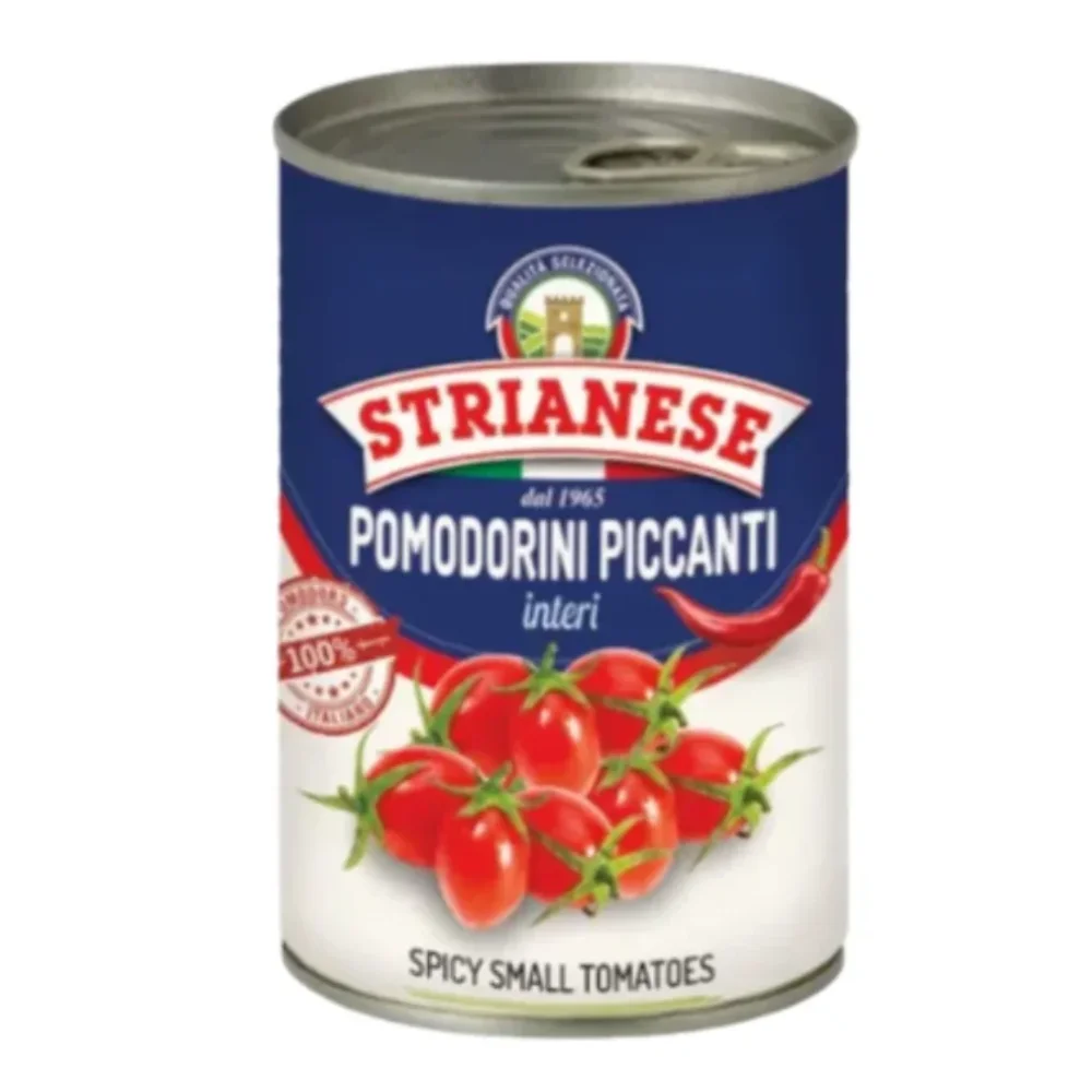 Pomodorini Interi Piccanti 400G Lata Strianese