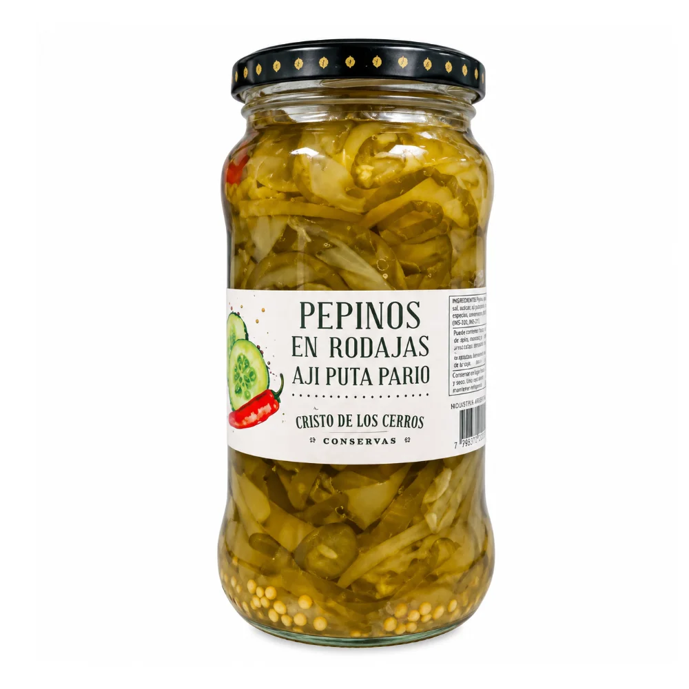 Pepinos en Rodajas Aji Puta Pario 300G Cristo