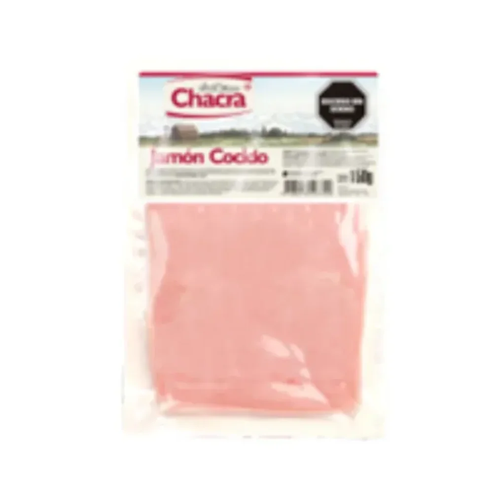 JAMON COCIDO *150GR ENVASADO AL VACIO CHACRA