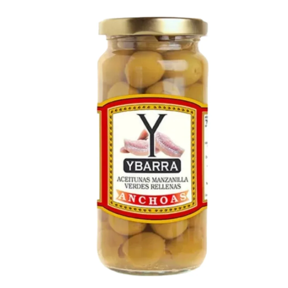 Aceitunas Rellenas con Anchoa 240G Ybarra