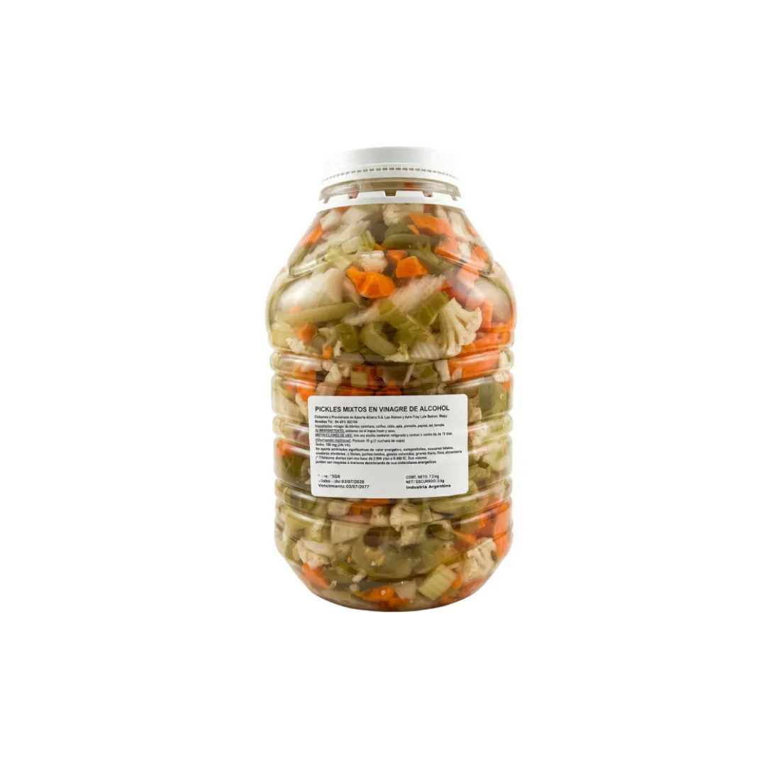 PICKLES MIXTOS EN VINAGRE DE ALCOHOL *5KG