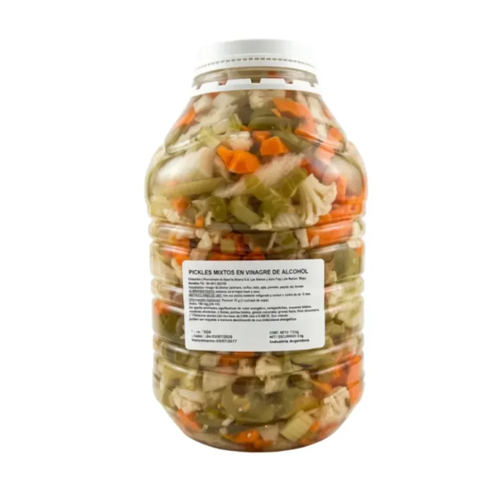 PICKLES MIXTOS EN VINAGRE DE ALCOHOL *5KG