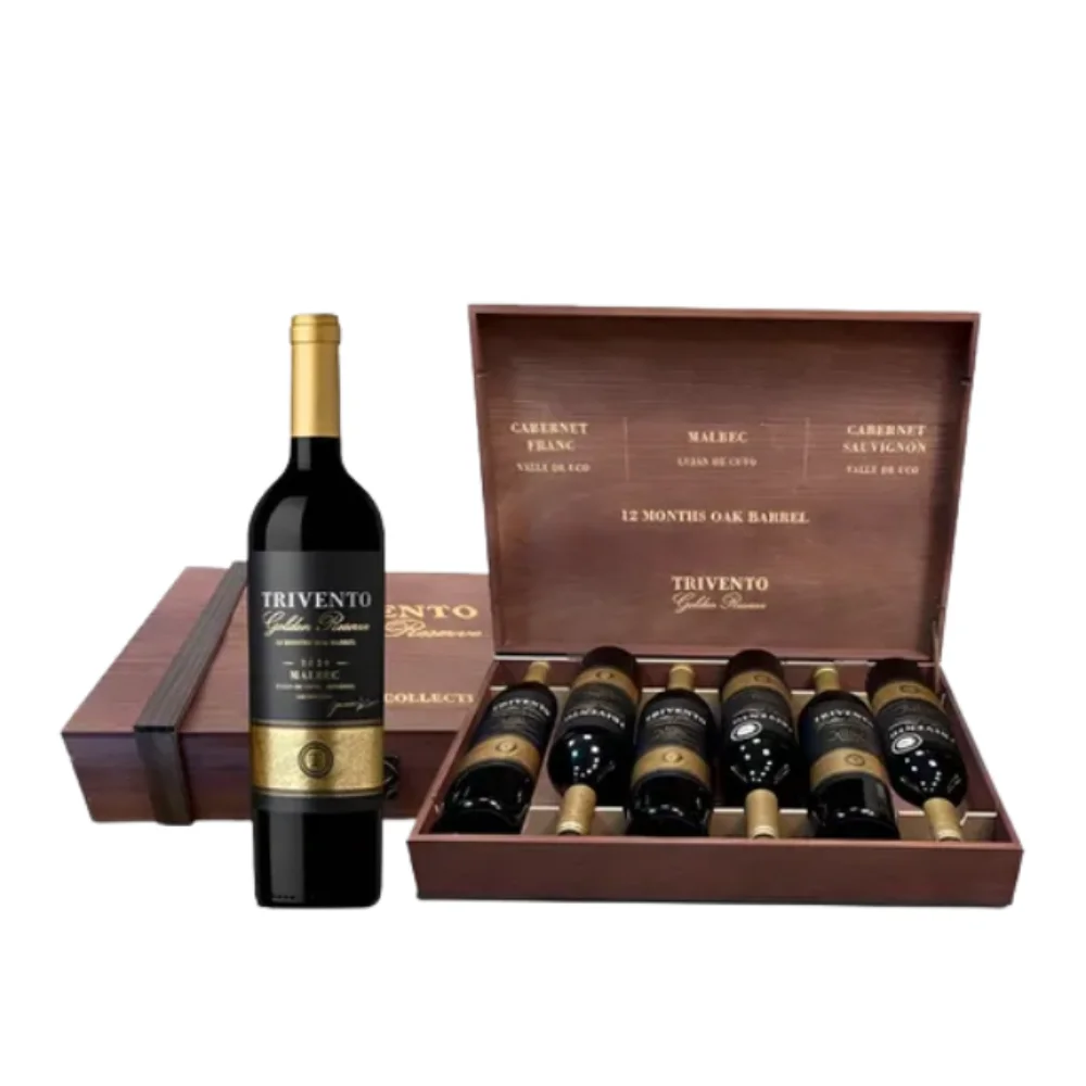 TRIVENTO GOLDEN SURTIDO X6 ESTUCHE CAJA MADERA *750ML