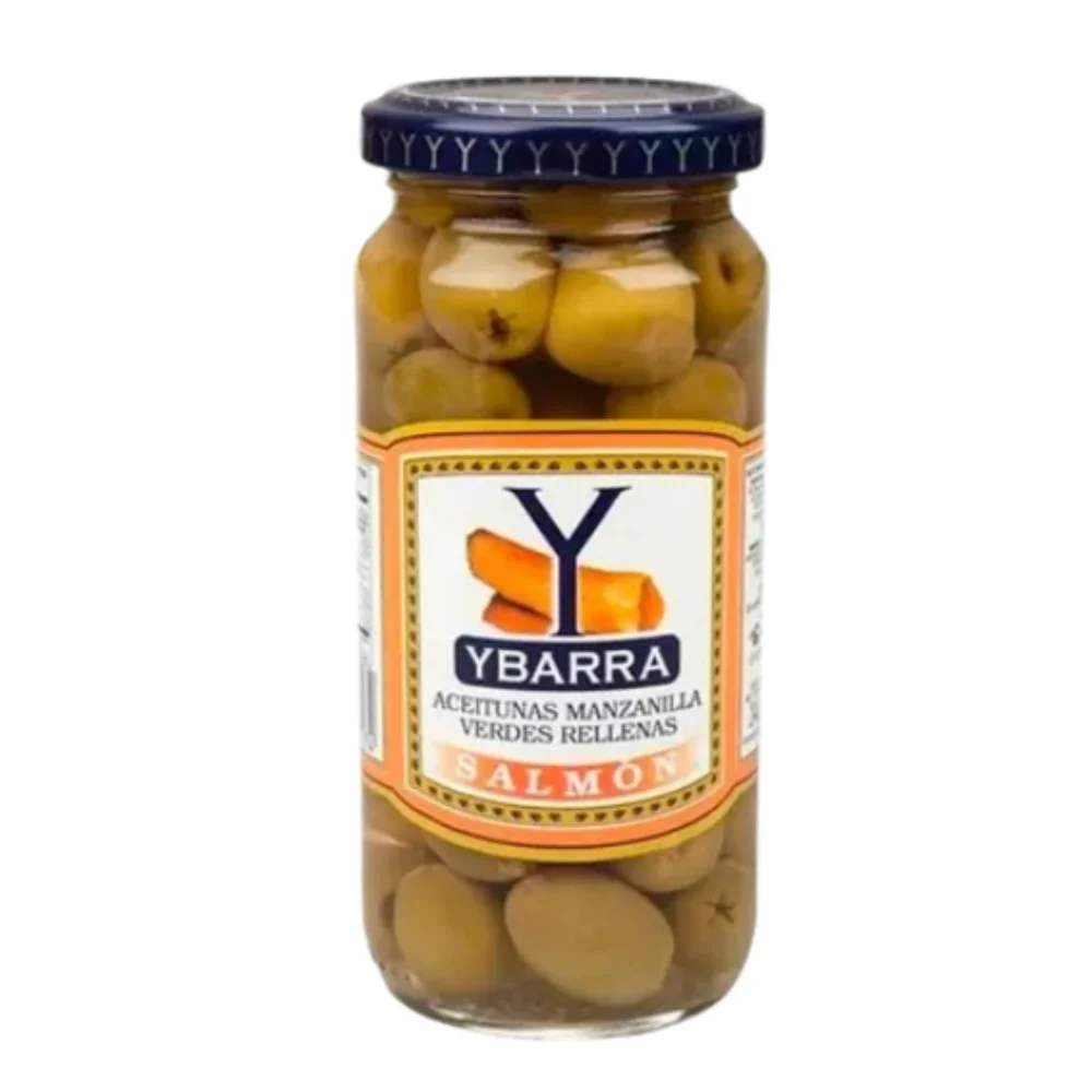 Aceitunas Rellenas con Salmon 240G Ybarra