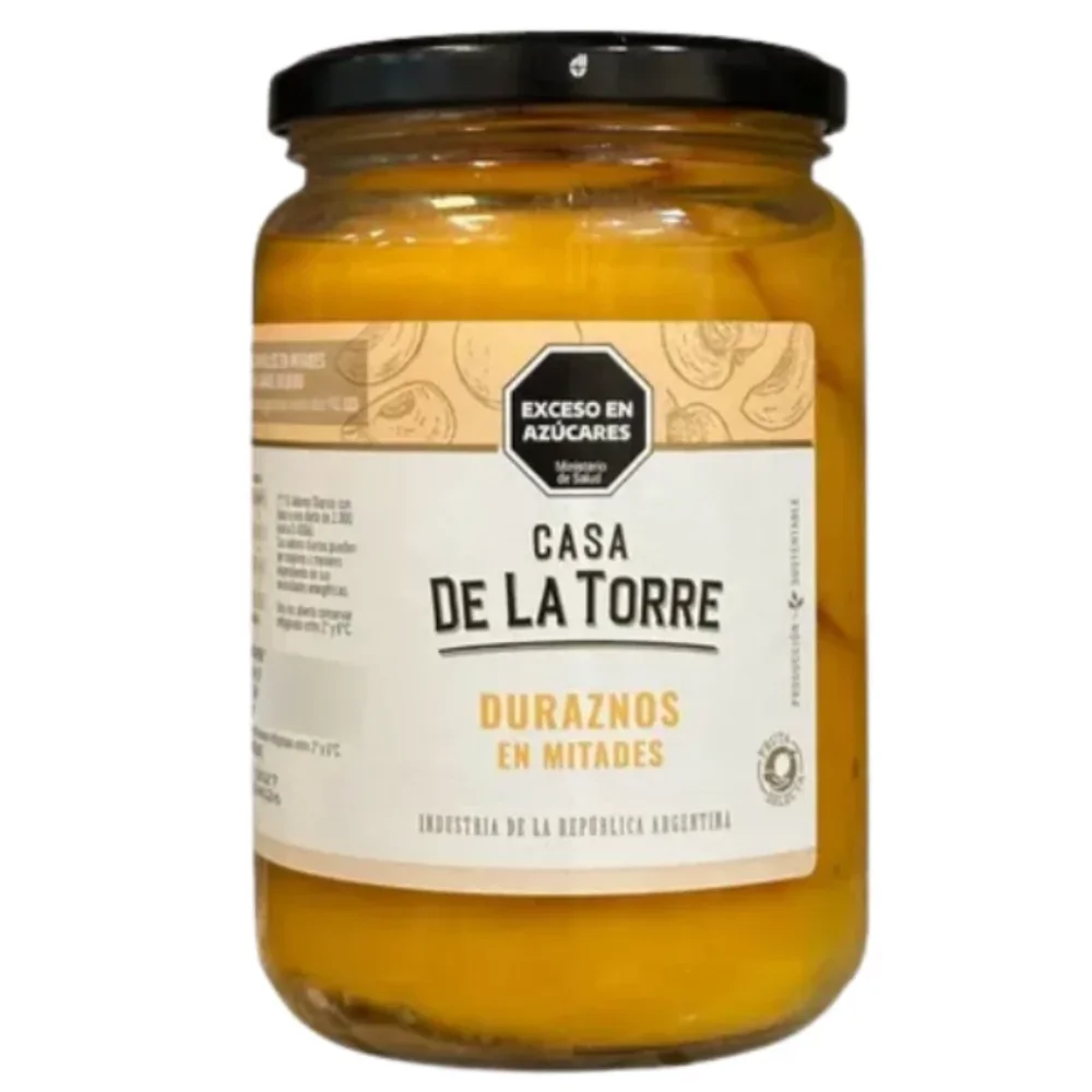Durazno al Natural en Mitades 800G Casa de la Torre