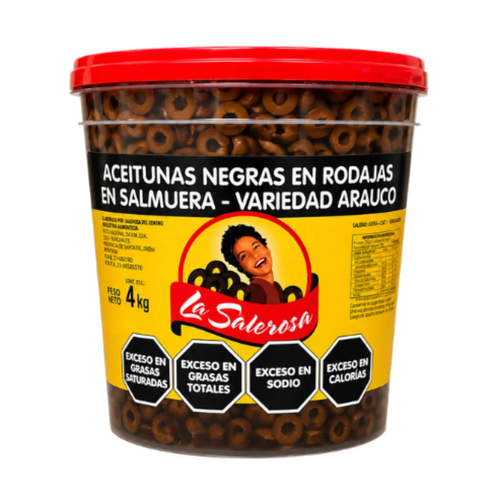 Aceitunas Negras Rodajas 4KG la Salerosa