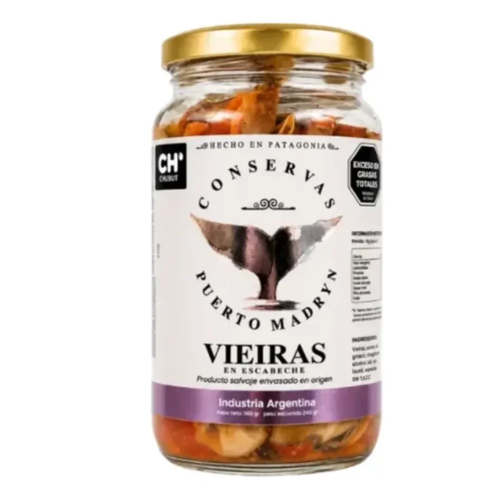 VIEIRAS EN ESCABECHE *360G CONSERVAS PUERTO MADRYN
