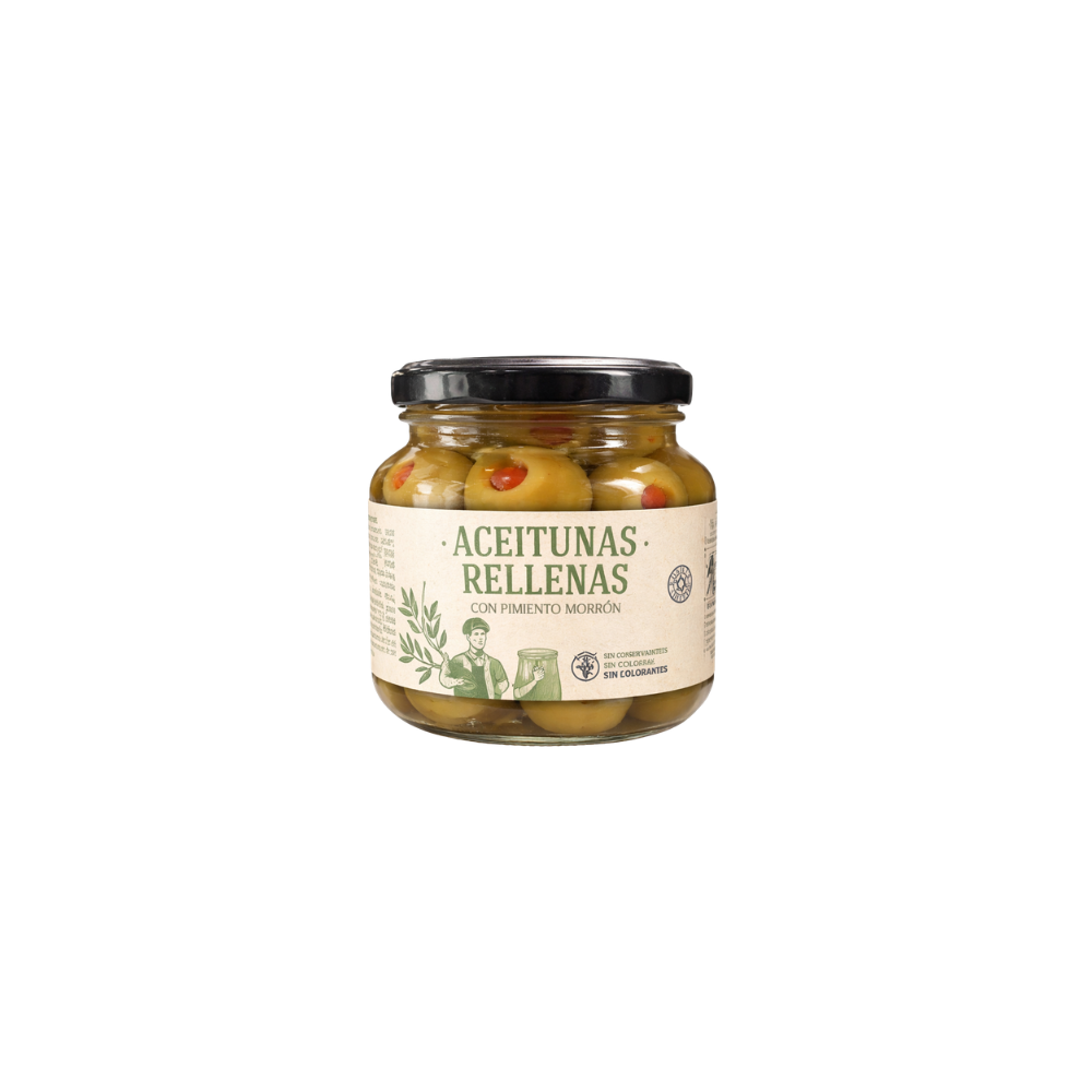 ACEITUNAS VERDES RELLENAS CON PIMIENTO MORRON *190G KOSHER