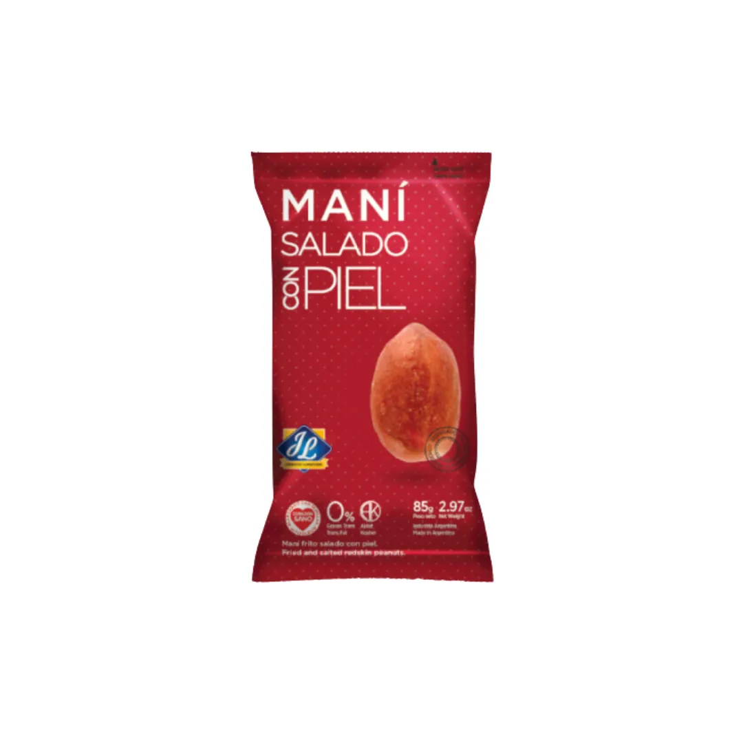 MANI FRITO SALADO CON PIEL *85G JL