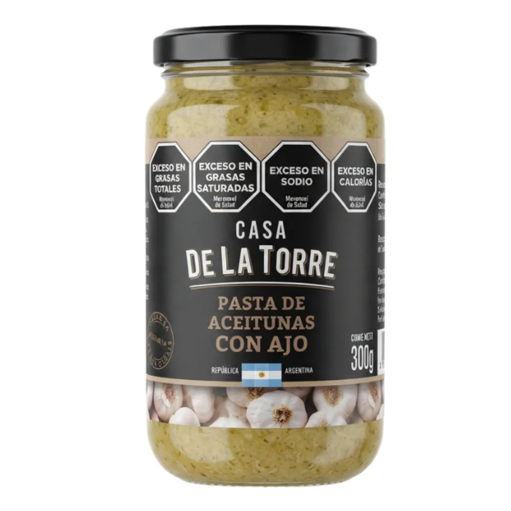 Pasta de Aceitunas Verdes con Ajo 300G Casa de la Torre