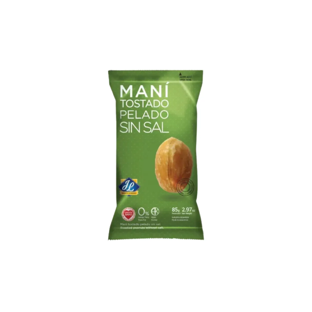 MANI TOSTADO PELADO SIN SAL *85G JL