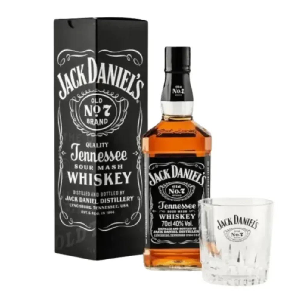 Whisky Jack Daniels Tennessee Old Estuche 700ML + Vaso