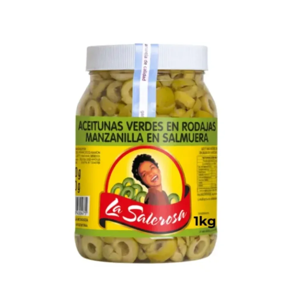 ACEITUNAS VERDES EN RODAJAS MANZANILLA *1KG LA SALEROSA