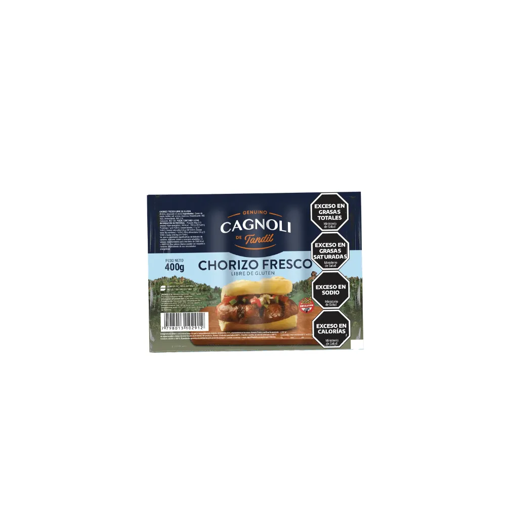CHORIZO FRESCO PURO CERDO AL VACIO *400G CAGNOLI