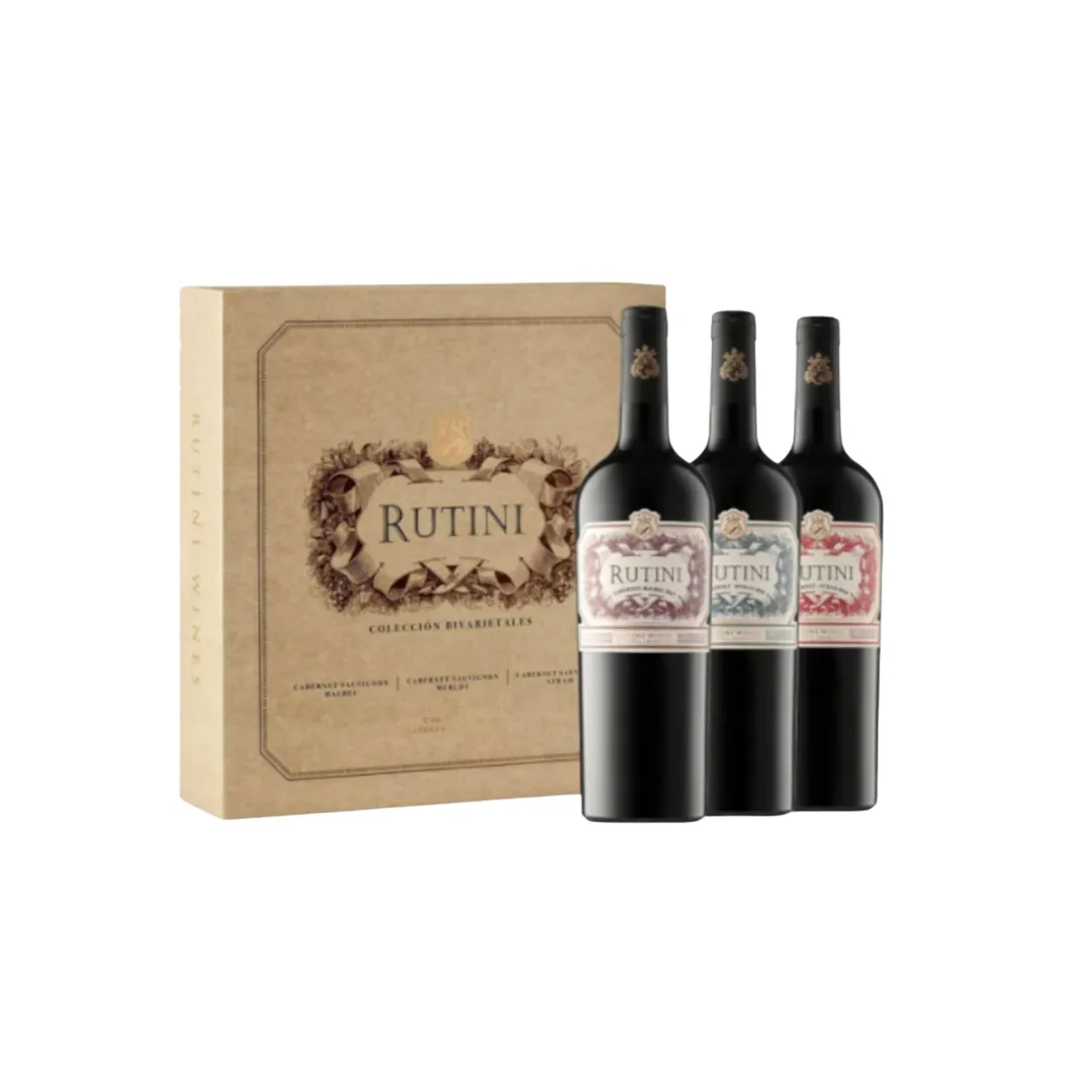RUTINI CAB MALB - CAB MERL - CAB SYR ESTUCHE X 3 BOT *750ML