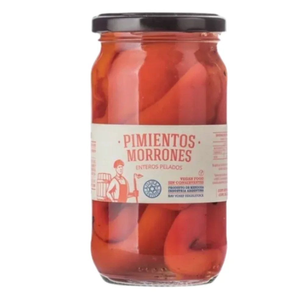 Pimientos Morrones Enteros Pelados 310G Kosher