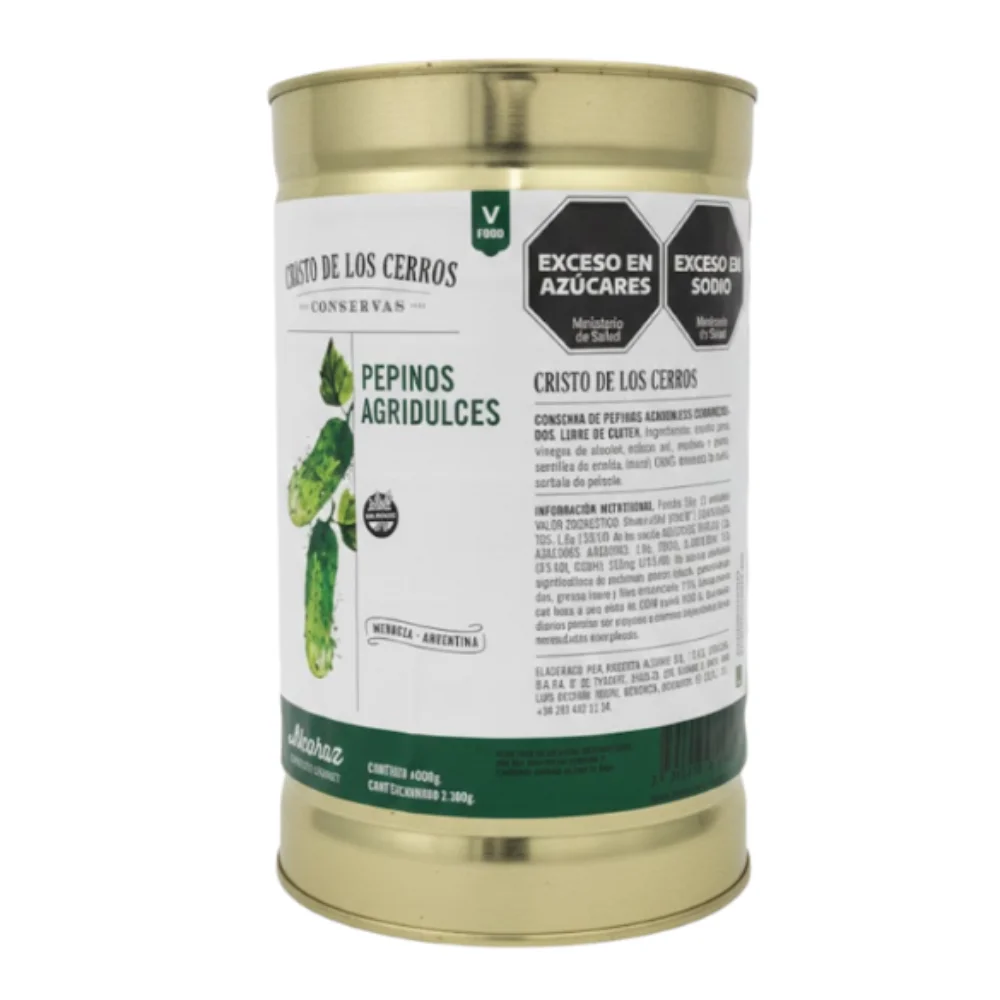 Pepinos Agridulces 4KG Lata Cristo