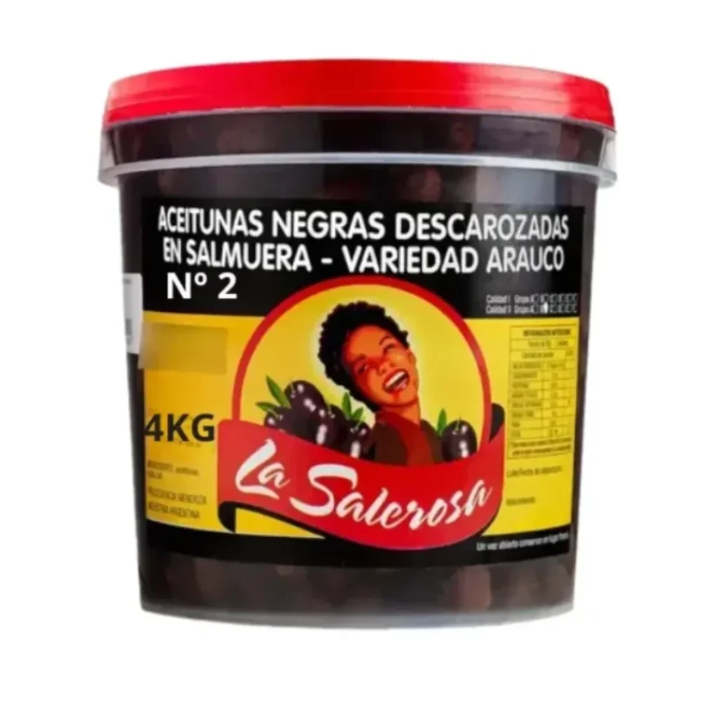 Aceitunas Negras Descarozada N°2 4KG la Salerosa