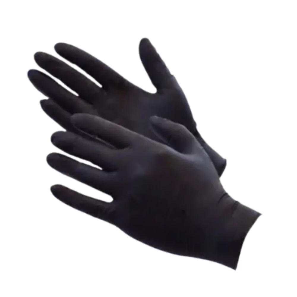 Guantes de Nitrilo Negro Talle L Caja X100