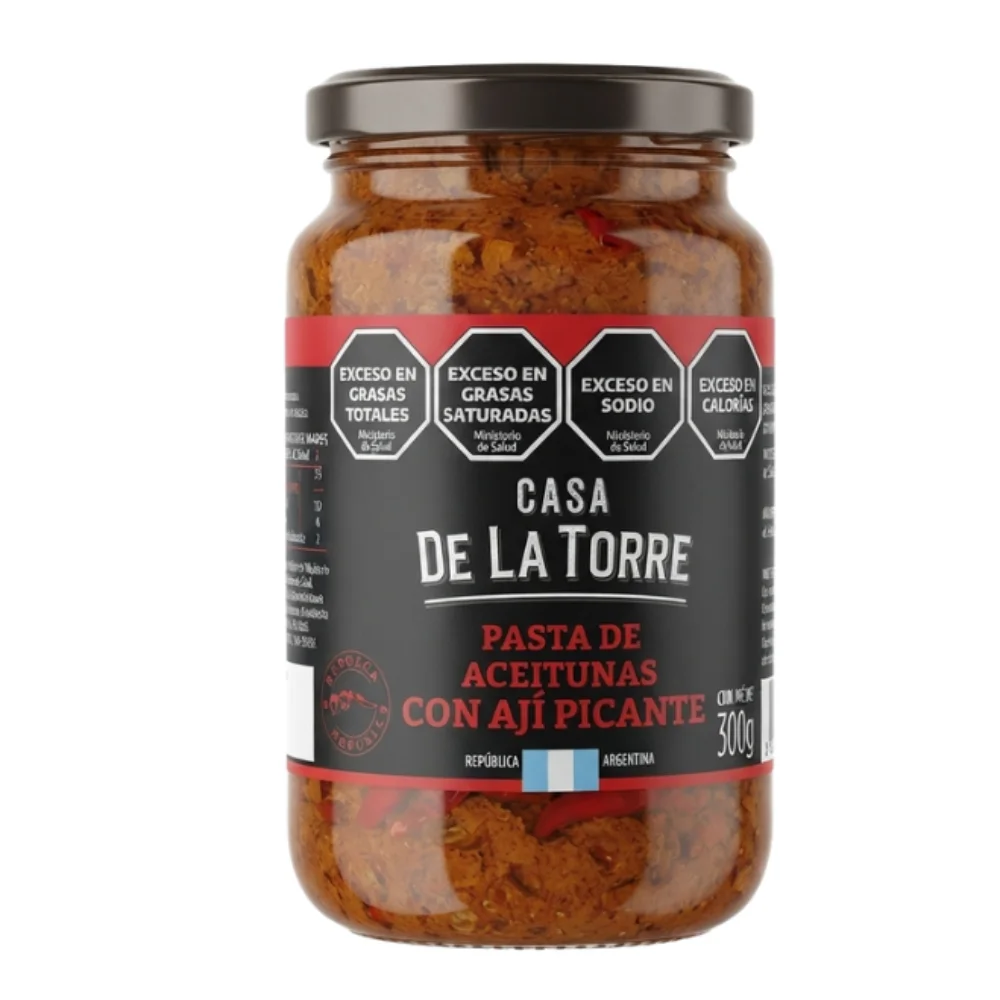 Pasta de Aceitunas Verdes con Aji Picante 300G Casa de la Torre