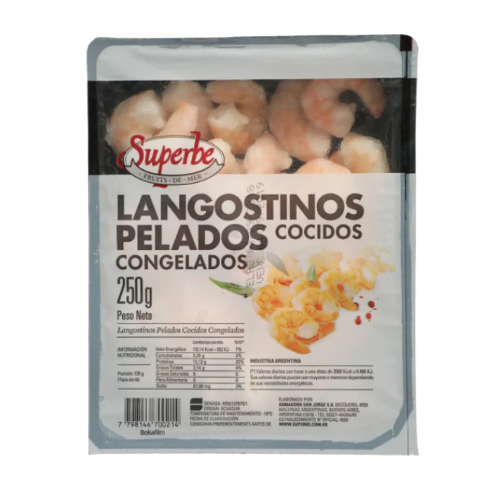 Langostinos Pelados Cocidos 250G Superbe