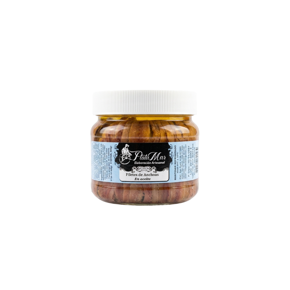 FILETES DE ANCHOAS EN ACEITE *800G PLATA MAR