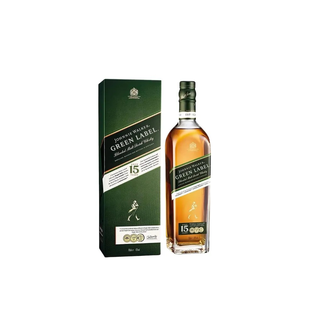 WHISKY JOHNNIE WALKER GREEN LABEL ESTUCHE *750ML